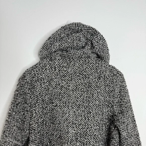 Free People Satellite Image Swing Hooded Tweed Wool Oversized Coat Size XS - Picture 11 of 17